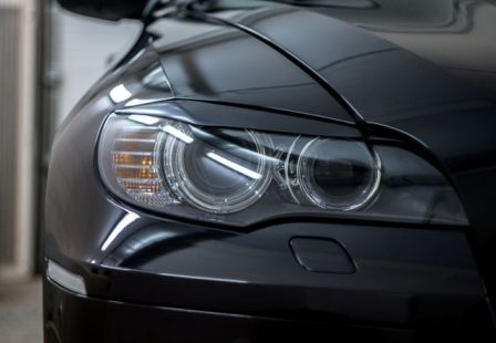 Накладки на передние фары BMW X6 E71 2010-2014 (стандарт)