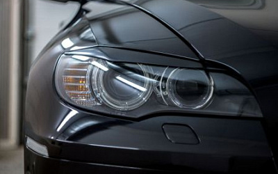 Накладки на передние фары BMW X6 E71 2010-2014 (стандарт)