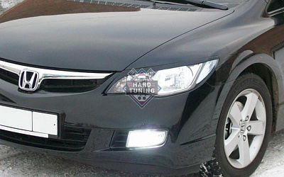 Накладки на фары узкие Honda Civic 8 4D 2006-2011