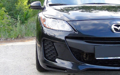 Накладки на фары (галогеновые фары) Mazda 3 BM 2013-2016