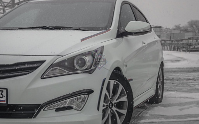 Накладки на фары HS1 Hyundai Solaris 1 (2014-2017)