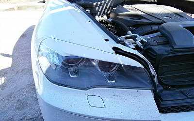 Накладки на передние фары широкие BMW X5 E70