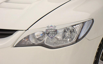 Накладки на фары фигурные Honda Civic 8 4D 2006-2011