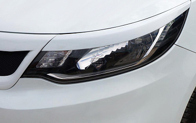 Накладки на фары широкие KIA Rio 3 2015-2017